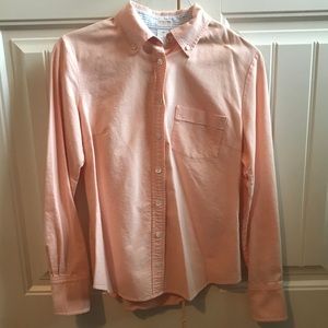 J. Crew tailored orange button down shirt